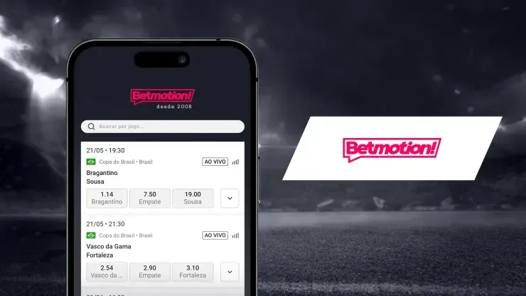 Com o Betmotion app, você aposta com comodidade pelo seu celular
