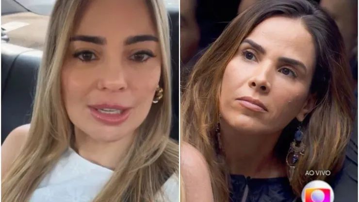 Rachel e Wanessa - Instagram/Rachel Sheherazade (foto 1) - Reprodução/TV Globo (foto 2)
