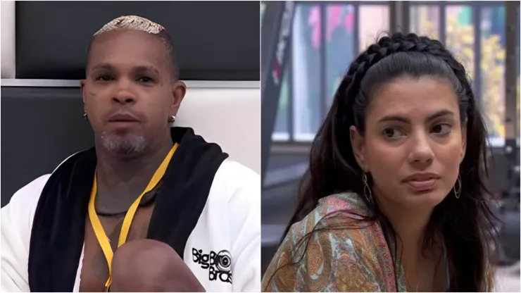 Rodriguinho e Fernanda no BBB 24 - Fotos: Reprodução/Rede Globo.
