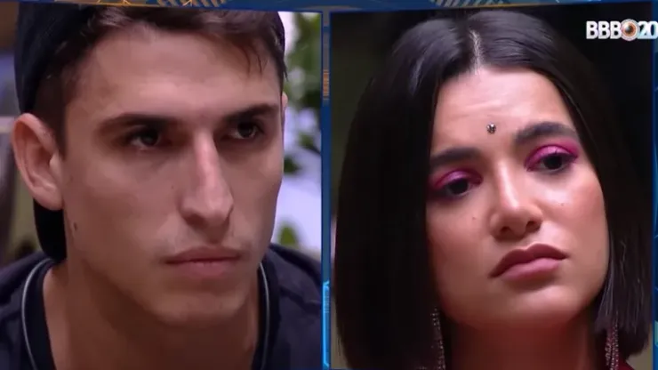 Felipe Prior e Manu Gavassi em paredão histórico, no BBB 20. Reprodução/Globo
