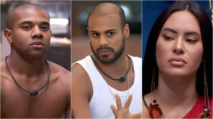 Davi, Marcus e Isabelle no BBB 24 - Fotos: Reprodução/Rede Globo.
