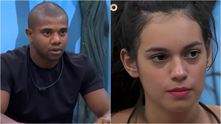 Davi e Fernanda no BBB 24 - Fotos: Reprodução/Rede Globo.
