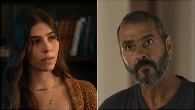 Inocêncio reage após descobrir verdade sobre Buba e transexualidade. Reprodução: TV Globo.
