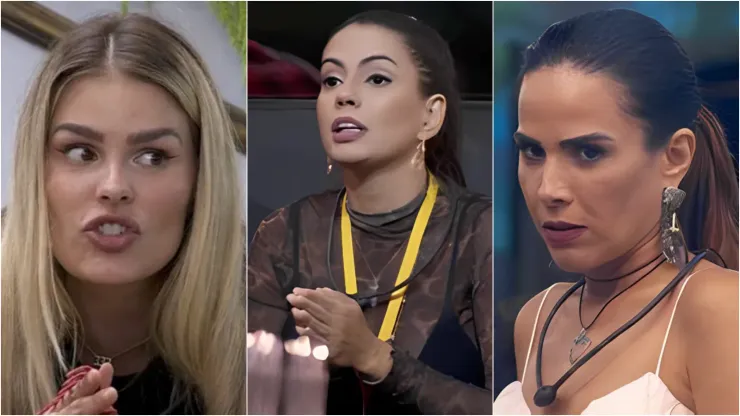 Yasmin Brunet, Wanessa Camargo e Fernanda no BBB 24 - Fotos: Reprodução/Rede Globo.
