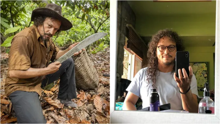 Fábio Lago participou de Renascer - Foto 1: Divulgação/Rede Globo. Foto 2: Instagram de Fábio Lago.
