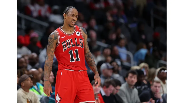 DeMar DeRozan e Dillon Brooks foram expulsos de partida tensa entre Bulls e Rockets (Foto: Kevin C. Cox/Getty Images)
