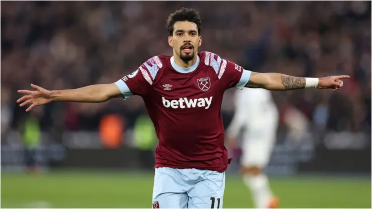 Lucas Paquetá, do West Ham, em jogo pela Premiere League - Foto: Julian Finney/Getty Images
