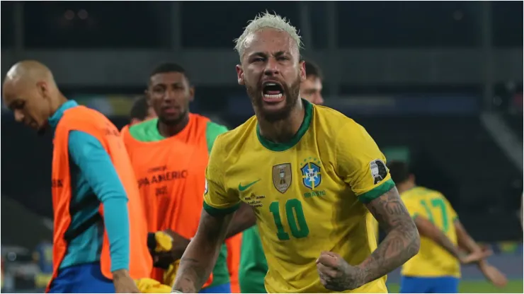 Neymar comemorando gol na Copa América 2021 - Foto: Buda Mendes/Getty Images
