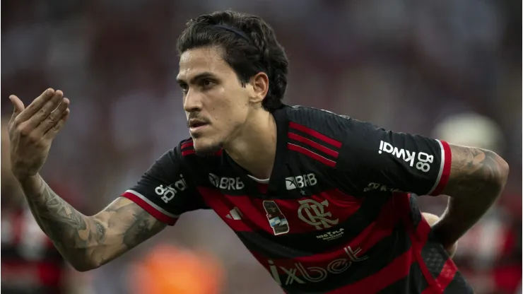 Pedro comemorando na final do Campeonato Carioca entre Nova Iguaçu x Flamengo.
