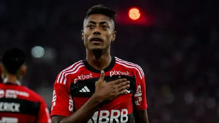 Foto: Thiago Ribeiro/AGIF - Bruno Henrique fez o gol do título do Flamengo contra o Nova Iguaçu no Campeonato Carioca
