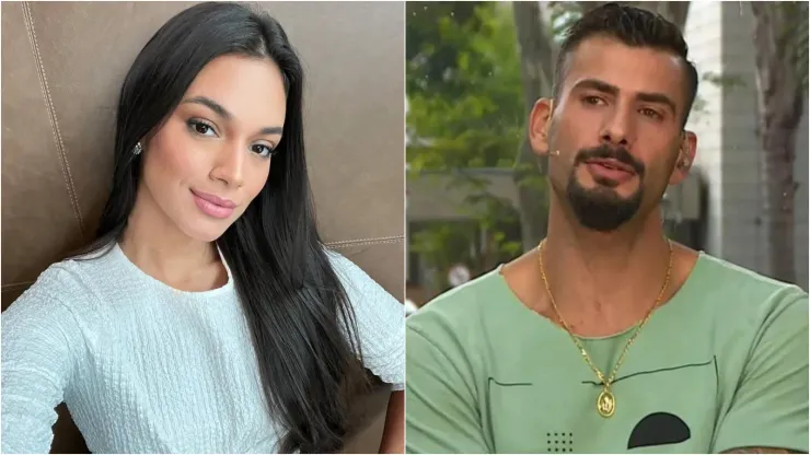 Selfie de Alane e Nizam no Mais Você - Fotos: Instagram/Alane e Reprodução/TV Globo 
