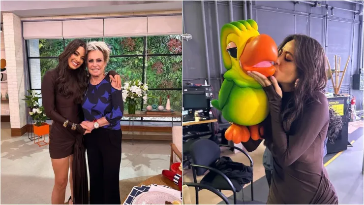 Beatriz e Ana Maria Braga nos Estúdios Globo. Reprodução/Instagram oficial de Beatriz Reis
