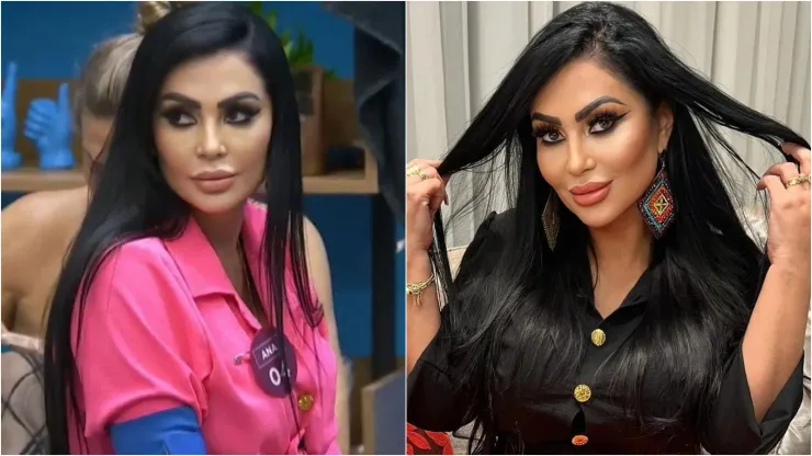 Ana Paula em A Grande Conquista e Ana Paula antes de participar no reality - Fotos: Reprodução/Record TV e Instagram/Ana Paula Oliveira 
