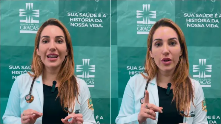 Amanda Meirelles no hospital de Canoas. Reprodução/Instagram oficial de Amanda Meirelles
