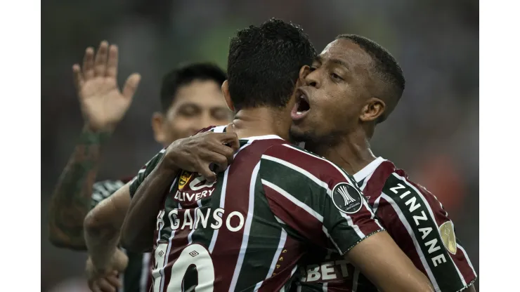 Jogadores do Fluminense comemorando. Foto: Jorge Rodrigues/AGIF
