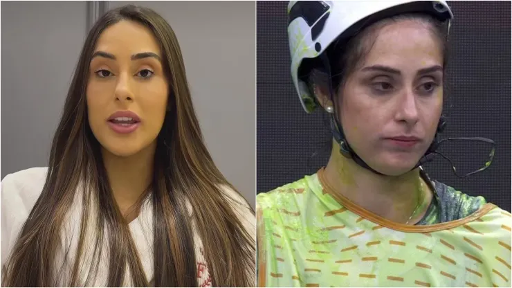 Deniziane fora do BBB e Deniziane ainda no reality - Foto: Instagram/Deniziane e Reprodução/TV Globo  
