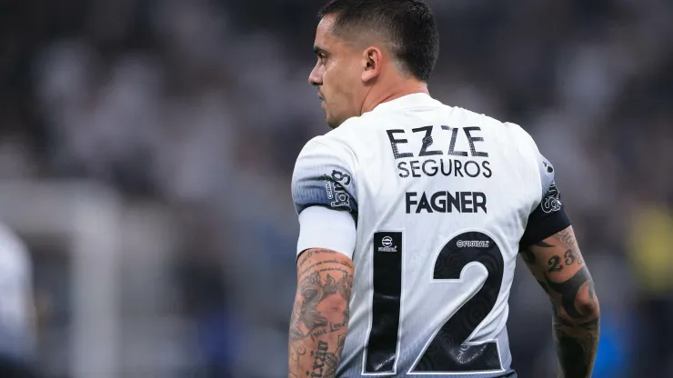 Fagner jogador do Corinthians durante partida contra o America-RN no estadio Arena Corinthians pelo campeonato Copa Do Brasil 2024. Foto: Ettore Chiereguini/AGIF
