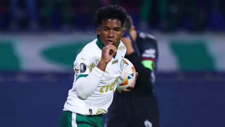 Endrick tem apenas mais dois jogos pelo Palmeiras. Franklin Jacome/Getty Images.
