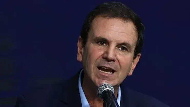 Eduardo Paes, prefeito do Rio de Janeiro, durante inauguração do Instituto de Matemática Pura e Aplicada, no dia 02/04/2024. Foto: Buda Mendes/Getty Images
