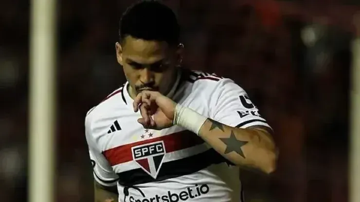 Foto: Rubens Chiri/São Paulo - Luciano marcou o segundo gol do São Paulo na vitória sobre o Talleres por 2 a 0 pela Copa Libertadores nesta quarta-feira (29)
