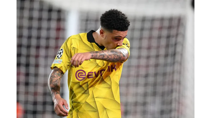 Jadon Sancho do Borussia Dortmund.  (Foto de Matthias Hangst/Getty Images)
