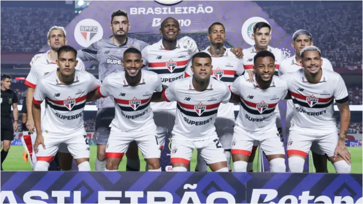 Foto: Alexandre Schneider/Getty Images - Elenco do SPFC
