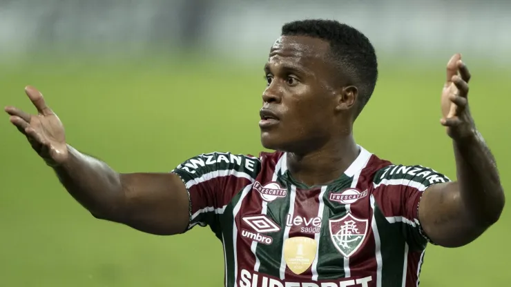 Jhon Arias jogador do Fluminense durante partida contra o Alianza Lima no estadio Maracana pelo campeonato Copa Libertadores 2024. Foto: Jorge Rodrigues/AGIF
