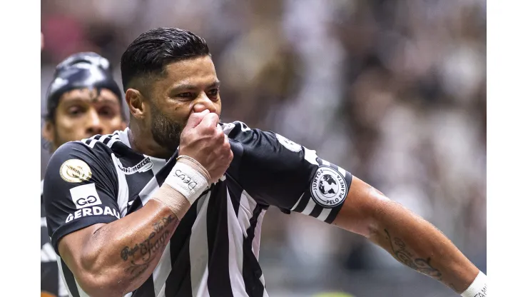 Hulk jogador do Atletico-MG comemora seu gol durante partida contra o Bahia. Foto: Alessandra Torres/AGIF
