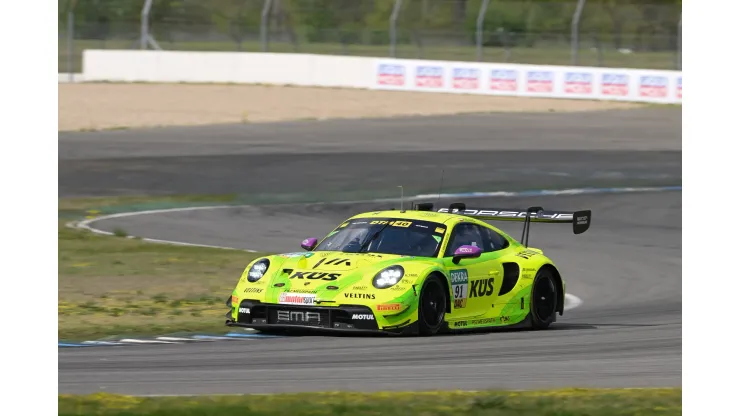 O austríaco Thomas Preining, da Manthey/Porsche, durante sessão de treinos do DTM em Hockenheim (Foto: Christian Kaspar-Bartke/Getty Images)
