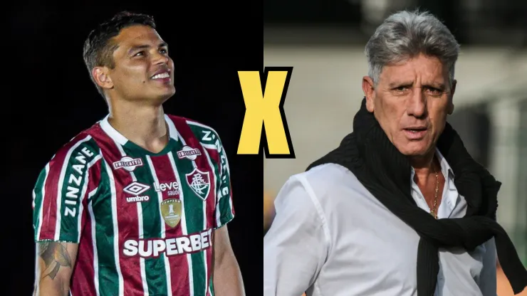 Thiago Silva e Renato Gaúcho se reencontrarão nos gramados. Foto Thiago Silva: Marcelo Gonçalves / Fluminense. Foto Renato Gaúcho: Robson Mafra/AGIF
