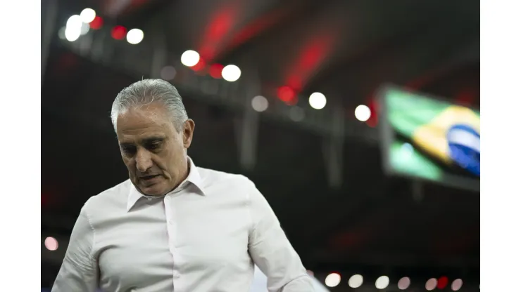 Tite tecnico do Flamengo durante partida contra o Grêmio. Foto: Jorge Rodrigues/AGIF
