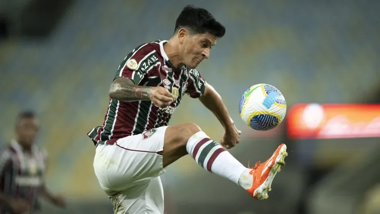 German Cano jogador do Fluminense durante partida contra o Atletico-GO no estadio Maracana pelo campeonato Brasileiro A 2024. Foto: Jorge Rodrigues/AGIF
