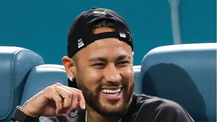 Neymar assistiu o jogo entre Flamengo e Grêmio. Foto: Megan Briggs/Getty Images
