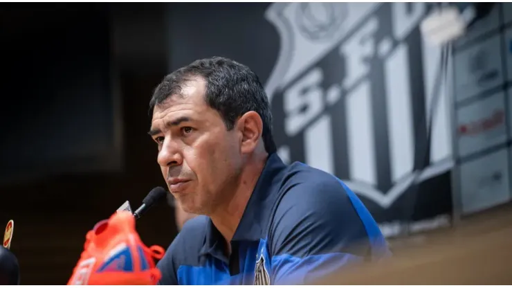 Foto: Raul Baretta/ Santos FC - Carille, técnico do Santos
