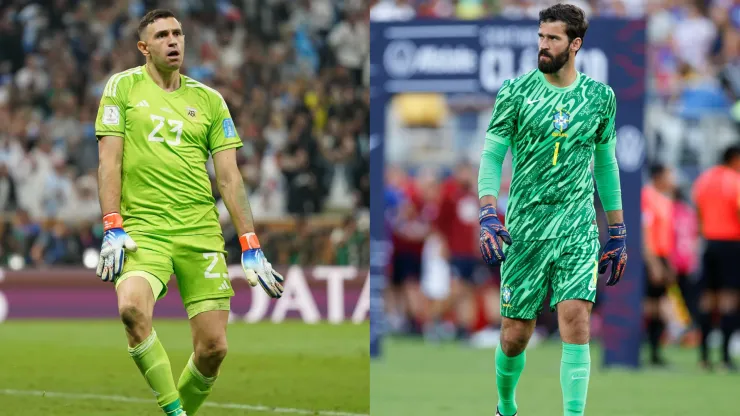 Dibu ou Alisson: quem será o goleiro menos vazado da Copa América (Fotos: Fabideciria e Associated Press / Alamy Stock Photo)
