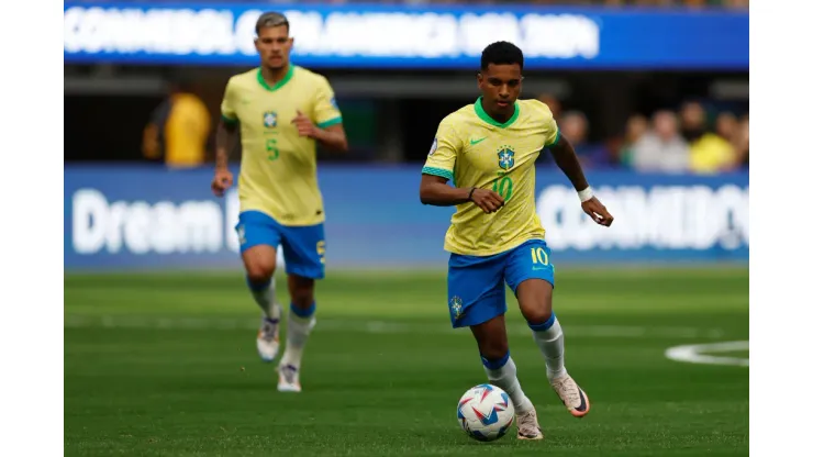 Rodrygo, durante partida contra a Costa Rica. (Foto: Buda Mendes/Getty Images)
