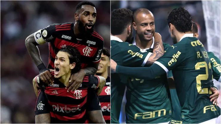 Flamengo e Palmeiras em 2024. Foto: Alexandre Loureiro/Marcello Zambrana/AGIFAGIF
