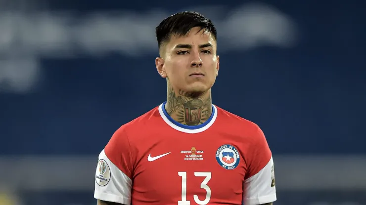 Pulgar, jogador do Chile, durante partida contra o Argentina no estádio Engenhão pela Copa America 2021. Foto: Thiago Ribeiro/AGIF
