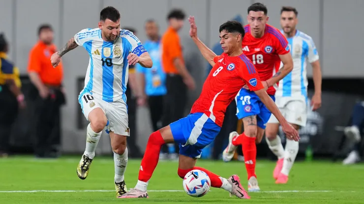 Argentina venceu o Chile por 1 a 0 no MetLife Stadium pela Copa América. (Photo by Mitchell Leff/Getty Images)
