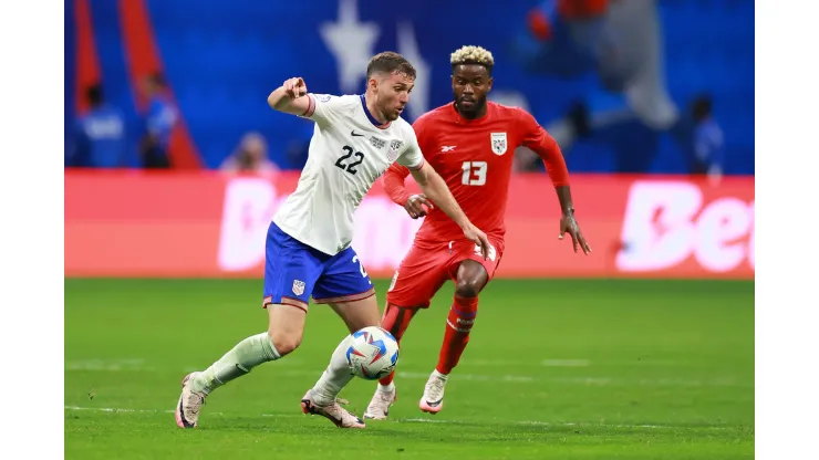 Jogo entre Panama e Estados Unidos pela Copa América. (Foto de Hector Vivas/Getty Images)
