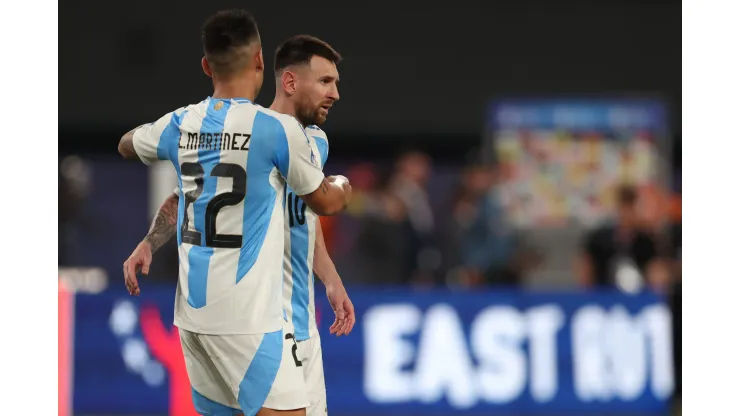 Messi atuando pela Seleção da Argentina. (Foto de Rob Carr/Getty Images)
