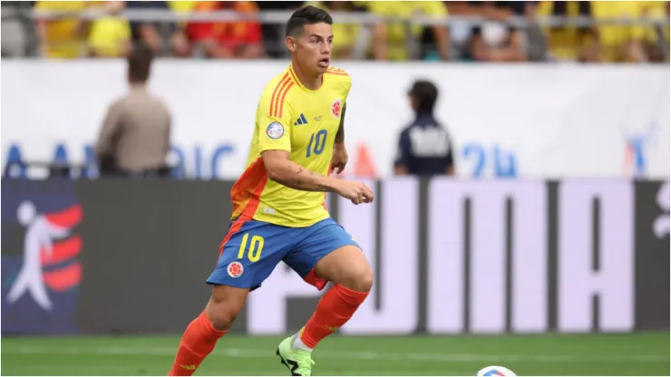 Foto: Chris Coduto/Getty Images - James Rodríguez em jogo da Colômbia.
