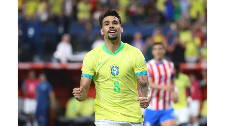 Lucas Paqueta, jogador da Seleção Brasileira e West Ham, pode pintar no Flamengo. (Foto de Ian Maule/Getty Images)
