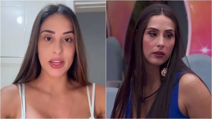 Deniziane pós-BBB e ela ainda no reality - Fotos: Instagram/Anny e Reprodução/TV Globo 
