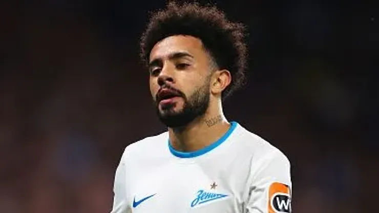 Claudinho durante partida entre Chelsea e Zenit, no Stamford Bridge, pela UEFA Champions League, no dia 14/09/2021. Foto: Clive Rose/Getty Images
