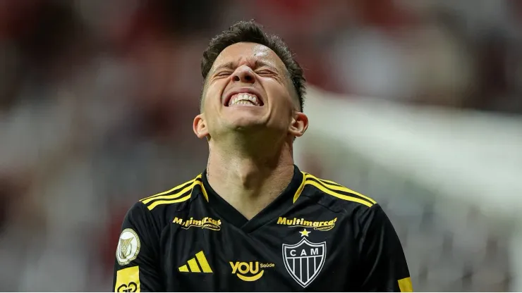 Bernard no Atlético. Foto: Pedro Souza / Atlético
