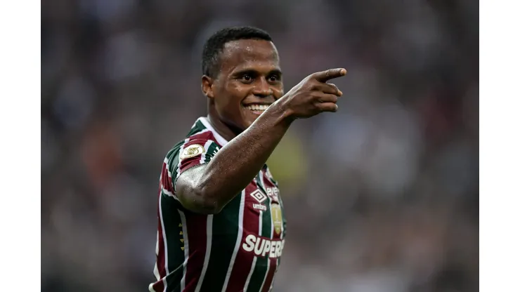 RJ - RIO DE JANEIRO - 24/07/2024 - BRASILEIRO A 2024, FLUMINENSE X PALMEIRAS - Arias jogador do Fluminense comemora seu gol durante partida contra o Palmeiras no estadio Maracana pelo campeonato Brasileiro A 2024. Foto: Thiago Ribeiro/AGIF
