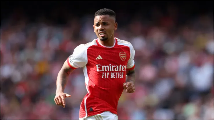 Foto: Catherine Ivill/Getty Images - Gabriel Jesus em partida do Arsenal
