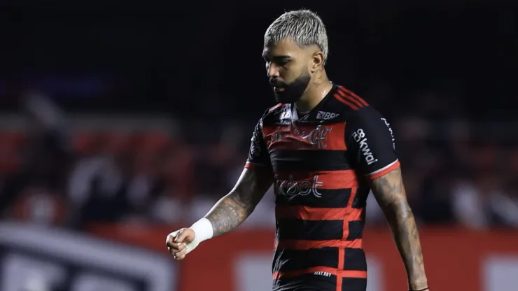 Gabriel Barbosa durante o jogo, no Morumbis
