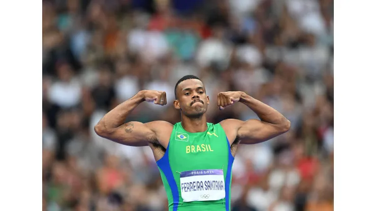 240803 &#8212; PARIS, Aug. 3, 2024 &#8212; Jose Fernando Ferreira Santana of Brazil reacts during the men s decathlon javelin throw of athletics at the Paris 2024 Olympic Games, Olympische Spiele, Olympia, OS in Paris, France, Aug. 3, 2024.  PARIS2024 FRANCE-PARIS-OLY-ATHLETICS-DECATHLON-MEN SongxYanhua PUBLICATIONxNOTxINxCHN
